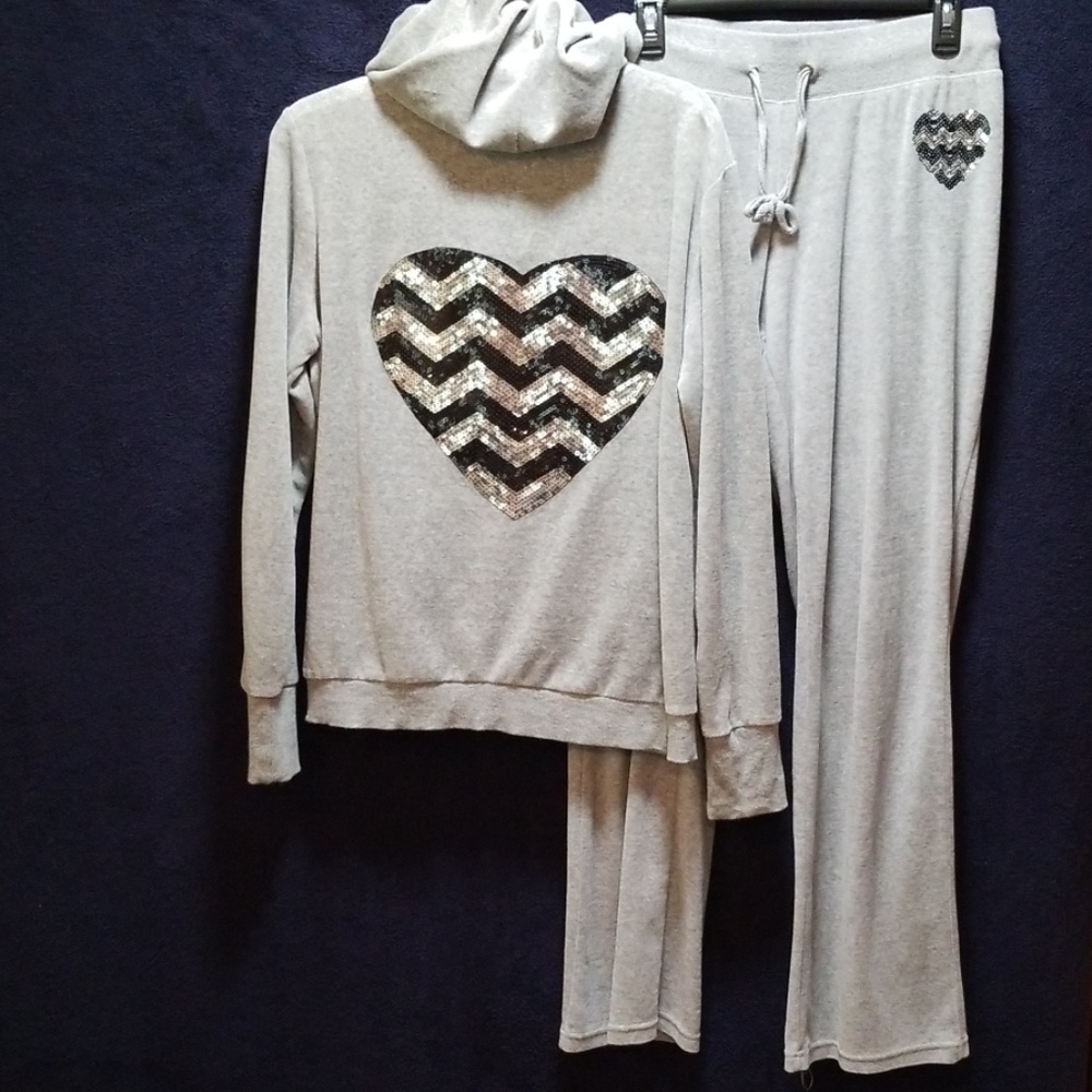 Light gray sweat suit